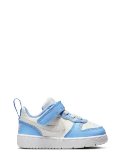 Blanc Bleu Gris - Baskets Nike Infant Court Borough Low Recraft