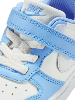 Blanc Bleu Gris - Baskets Nike Infant Court Borough Low Recraft