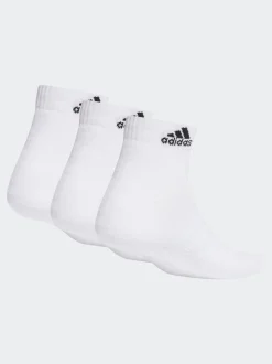Blanc chromé - Chaussettes 3 Lot Vêtements de sport rembourrées à la cheville adidas