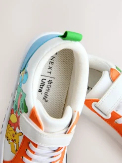 Blanc color block - Baskets Pokemon à lacets élastiques