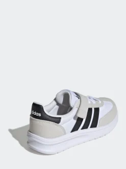 Blanc crème - adidas Run 70s 2.0 Baskets enfant à crochets et boucles