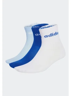 Blanc écru - Adidas Paquet de chaussettes courtes Linear Kids 3