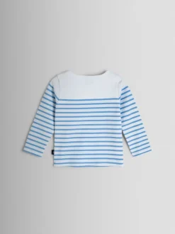 Blanc et bleu - Haut JoJo Maman Bébé à rayures bretonnes