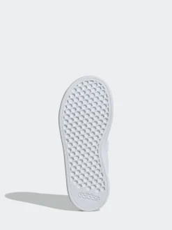 Blanc et vert - adidas Advantage Base 2.0 Baskets enfant à crochets et boucles