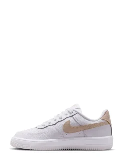 Blanc Nature - Nike Baskets Junior Air Force 1 à lacets