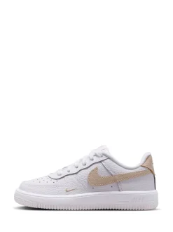 Blanc Nature - Nike Baskets Junior Air Force 1 à lacets