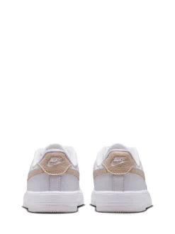 Blanc Nature - Nike Baskets Junior Air Force 1 à lacets