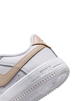 Blanc Nature - Nike Baskets Junior Air Force 1 à lacets