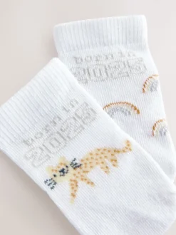 Blanc nées en 2025 - Paquet de chaussettes pour bébé 2 (0-12mois)