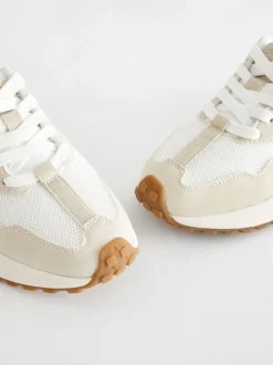 Blanc neutre - Baskets épaisses Dentelle-up