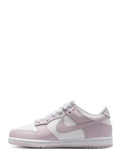 Blanc violet clair - Nike Junior Dunk Low Trainers