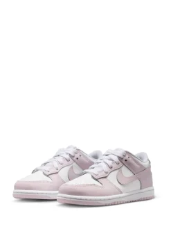 Blanc violet clair - Nike Junior Dunk Low Trainers