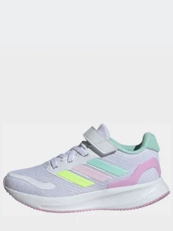 Blanc/aqua - adidas Baskets de course Runfalcon 5 à lacets élastiques pour enfant