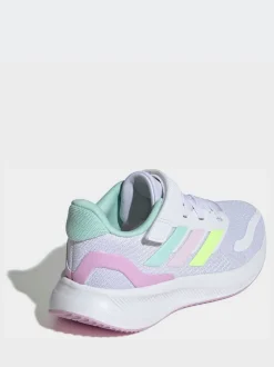 Blanc/aqua - adidas Baskets de course Runfalcon 5 à lacets élastiques pour enfant