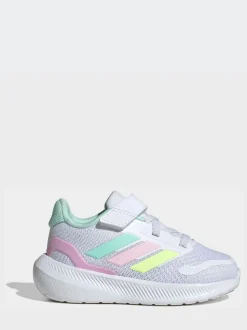 Blanc/aqua - adidas Baskets Runfalcon 5 Easy On bébé à velcro