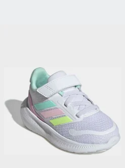 Blanc/aqua - adidas Baskets Runfalcon 5 Easy On bébé à velcro