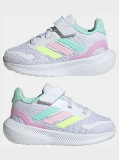 Blanc/aqua - adidas Baskets Runfalcon 5 Easy On bébé à velcro