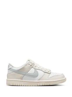 Blanc/Argent Naturel - Nike Youth Dunk Low Trainers
