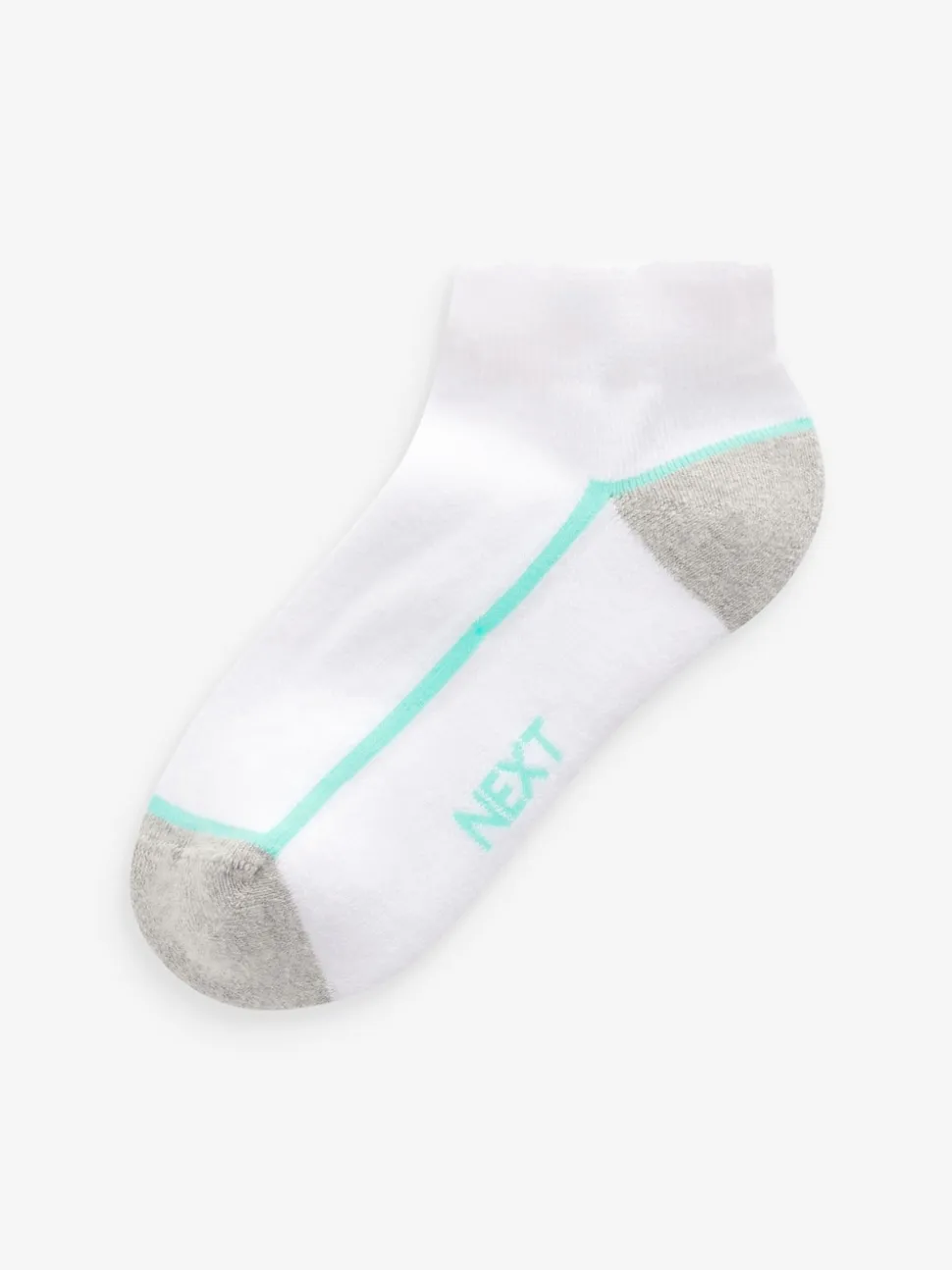 Blanc/Bleu - Chaussettes d'entraînement Semelle intérieure coussinée 7 Pack