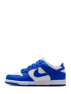 Blanc/bleu hyper royal - Nike Junior Dunk Low Trainers
