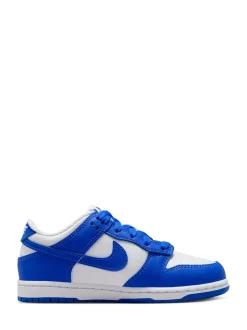 Blanc/bleu hyper royal - Nike Junior Dunk Low Trainers