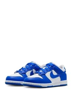 Blanc/bleu hyper royal - Nike Junior Dunk Low Trainers