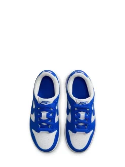 Blanc/bleu hyper royal - Nike Junior Dunk Low Trainers