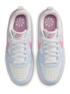 Blanc/gris rose - Baskets basses Nike Youth Court Borough