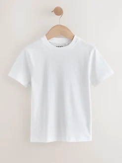 Blanc/Marine/Vert/Orange - Lot de 4 t-shirts à manches courtes (3-16 ans)