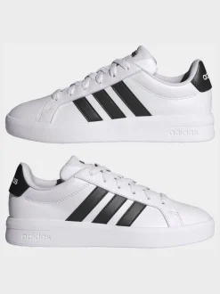 Blanc/Noir - adidas Grand Court 3.0 Baskets junior