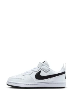 Blanc/Noir - Nike Baskets Junior Court Borough Low Recraft
