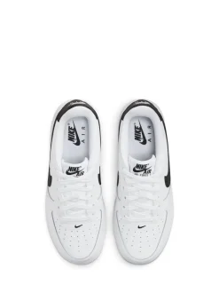Blanc/Noir - Nike Youth Air Force 1 Trainers