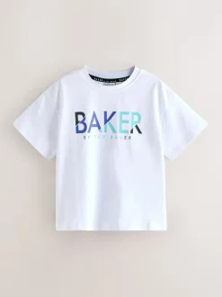 Blanc/noir/bleu - Lot de t-shirts Baker by Ted Baker Graphic Imprimé 3 Lot