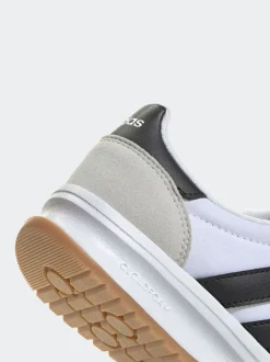 Blanc/Noir/Gris - adidas Run 70s 2.0 Baskets Dentelle Junior