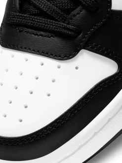 Blanc/noir/rose - Baskets mi-Baskets du tribunal de Nike pour adolescents