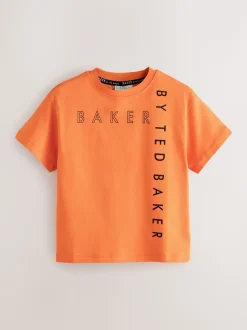 Blanc/Orange/Bleu/Marine - Lot de t-shirts Baker by Ted Baker Graphic Imprimé 5 Lot