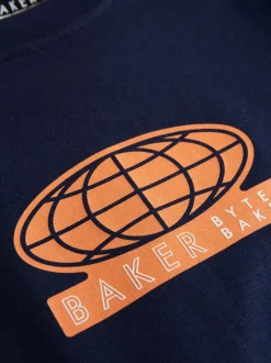 Blanc/Orange/Bleu/Marine - Lot de t-shirts Baker by Ted Baker Graphic Imprimé 5 Lot