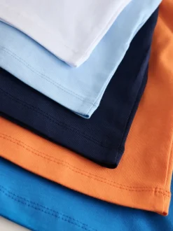 Blanc/Orange/Bleu/Marine - Lot de t-shirts Baker by Ted Baker Graphic Imprimé 5 Lot