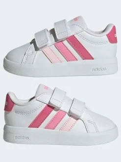 Blanc/Rose - adidas Grand Court 3.0 Baskets bébé