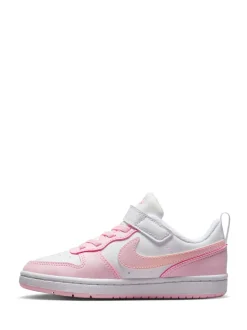 Blanc/Rose - Nike Baskets Junior Court Borough Low Recraft