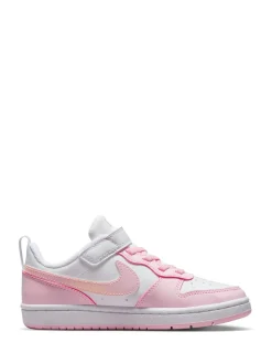 Blanc/Rose - Nike Baskets Junior Court Borough Low Recraft