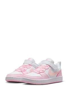Blanc/Rose - Nike Baskets Junior Court Borough Low Recraft