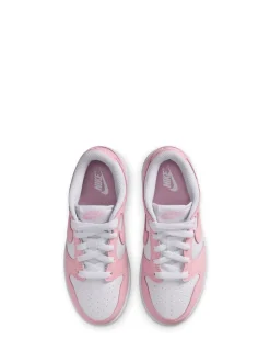 Blanc/rose doux moyen - Nike Junior Dunk Low Trainers