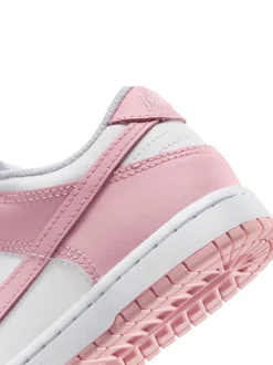 Blanc/rose doux moyen - Nike Junior Dunk Low Trainers