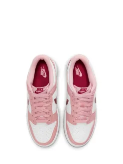 Blanc/rose pâle - Nike Youth Dunk Low Trainers