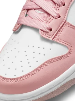 Blanc/rose pâle - Nike Youth Dunk Low Trainers