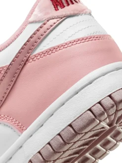 Blanc/rose pâle - Nike Youth Dunk Low Trainers