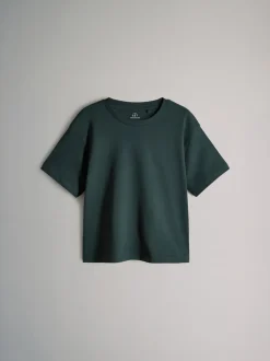 Blanc/rouge/vert/bleu marine - The Set lot de 4 t-shirts oversize en coton à manches courtes