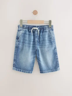 Bleach/Mid Bleu - Bermuda Pull On Denim Shorts 2 Pack (3-16yrs)