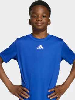Bleu - adidas Train Essentials Ensemble T-shirt et short à 3rayures pour enfant